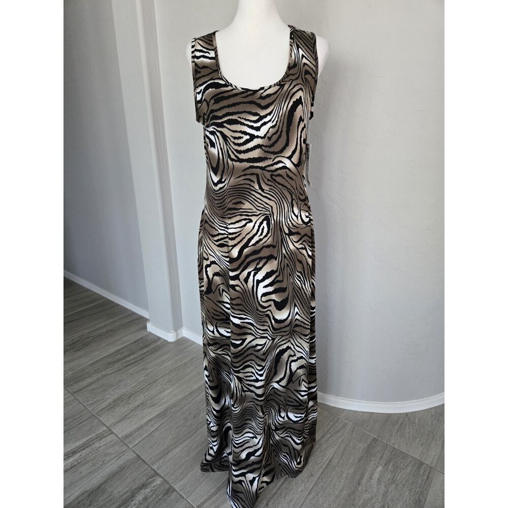 NWT Stretch Animal Print Maxi Tank Dress NY Collection Sz M - New With Tags - Picture 13 of 13
